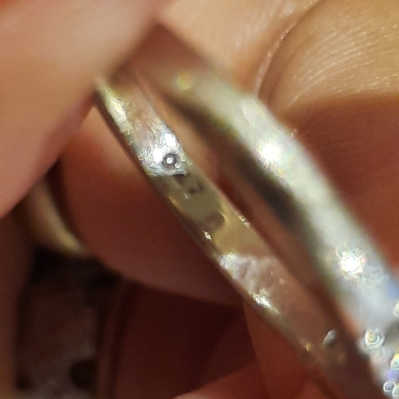 GENUINE SOLID 14K WHITE GOLD GENUINE .27 CTTW DIAMOND ANNIVERSARY WEDDING RING - Picture 5 of 10